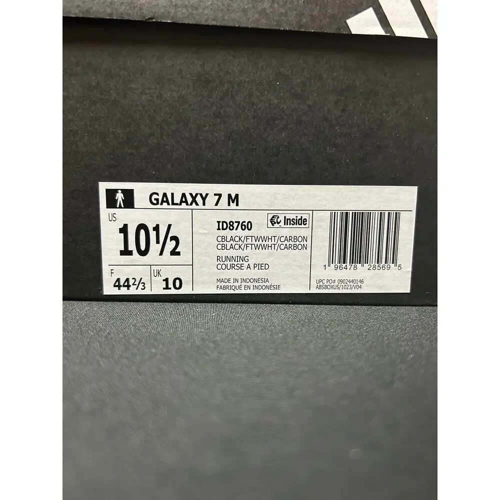 adidas Galaxy 7 Core Black White / Size 10.5 / Brand New!!